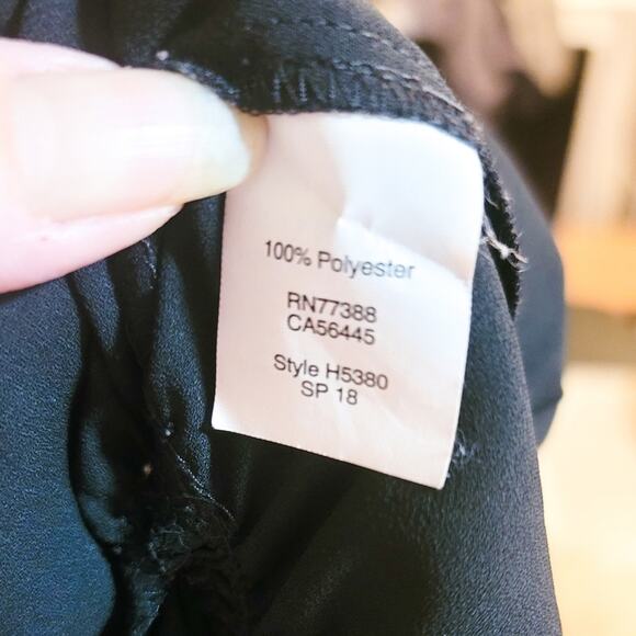 FREE with bundle! J. Crew black flounce sleeve chiffon semi-sheer peplum blouse - Picture 10 of 11